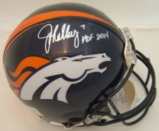 John Elway Signed Denver Broncos Proline Helmet w HOF
