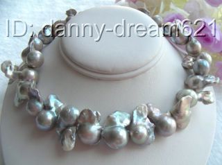 Amazing 30mm Gary South Reborn Keshi Pearls Necklace N825