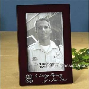 Police Officer Memorial Wood Picture Photo Frame Hero