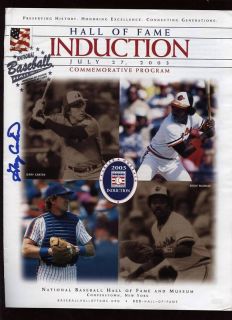 Gary Carter NY Mets Expos Signed HOF 2003 Cooperstown Auto Induction