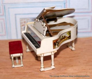Petite Princess Vintage Dollhouse Furniture Sad Royal Grand Piano