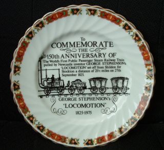 China 150th Anniversary Plate Steam Railway George StephensonS