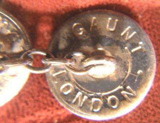 Vintage Gaunt London Nautical Buttons PR Cufflinks Tall Masted SHIP