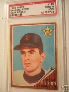 Gaylord Perry 1962 Topps 199 PSA 9 RC HOF Spitball