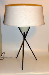 Vintage Lightolier Tripod Lamp Gerald Thurston