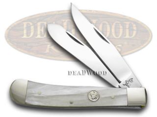 German Bull Cracked Ice Celluloid Trapper Pocket Knife Knives
