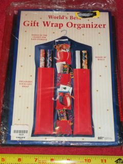 Holiday Gift Wrap Hanging Organizer for Wrapping Paper Bows Ribbons