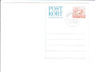 SWEDEN AIRMAIL stationery postcard AIRPLANE LINDBERGH + SPIRIT OF ST