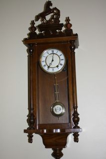 Vintage Regulator Wall Clock with Great Chime and Horse Decoration