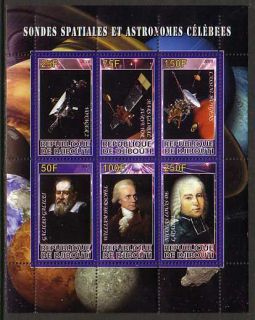 Astronomy Galilei Herschell La Caille Space MNH M s of 6 Stamps
