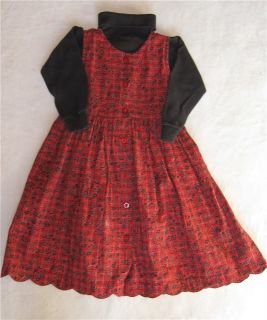 Girls Cornelloki Boutique Dress Red Black Holiday 24M
