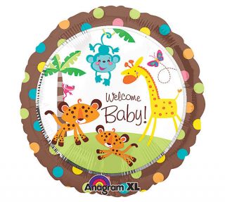 18Rainforest Animals Giraffe Baby Shower Party Balloon