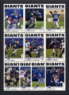 Please click here to see more Giants Team Sets in my  store.