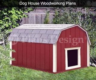 Dog House Plans Gambrel Barn Roof Style Design 90203B Pet Size Up to