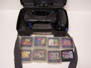 Sega Game Gear Handheld System Bundle Lot Case Games Sonic Power Cord