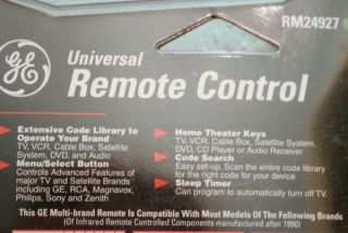 GE Universal Remote Control 8 Devices TV DVD 2 VCR Cable Satellite