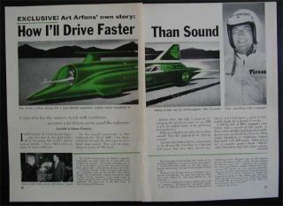 Art Arfons Green Monster 1965 Article Land Speed Record