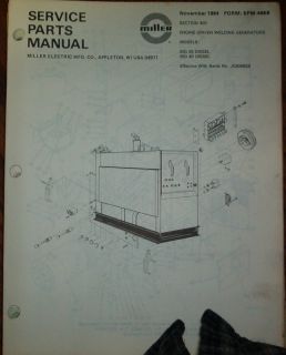 Miller Big 25 Big 40 Welder Generator Parts Schematics Catalog Manual