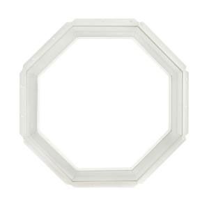  Octagon Window, 22 in x 22 in., White with Dual Pane Insulated Glass