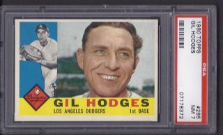 Gil Hodges Dodgers 1960 Topps Card 295 PSA 7