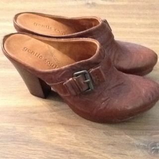 Kenneth Cole Gentle Souls Clogs Mules 8 5 New Brown Leather 8 1 2