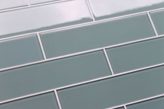 Large Blue Gray 3x12 Glass Subway Tile Great 4 Kitchen
