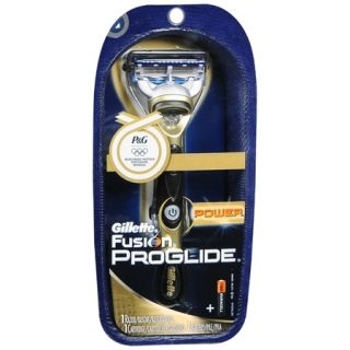 New Gillette Fusion Proglide Power Limited Gold Olympics Razor with 1