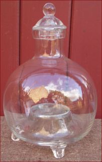 Antique Hand Blown Wasp Trap Glass Fly Catcher with Stopper French