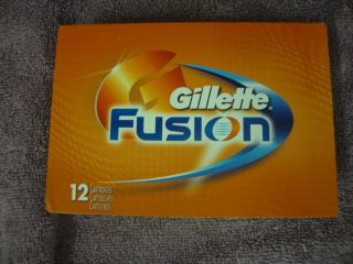 New Gillette Fusion Manual Cartridges 12 Pack 