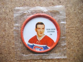   Shirriff Hockey Coin 34 Boom Boom Geoffrion Montreal Canadiens cello