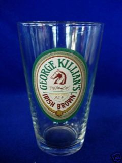 Collectible George Killians Irish Brown Ale Beer Glass Tumbler Bend