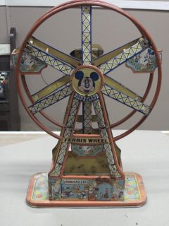 Chein 1950s Disneyland Tin Litho Ferris Wheel
