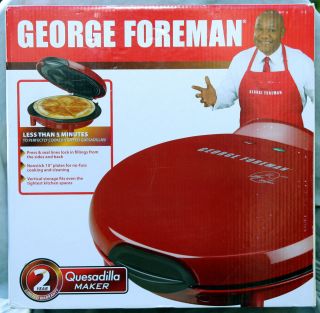 George Foreman 10 Quesadilla Maker Red NIB Kitchen Cooking Party Food