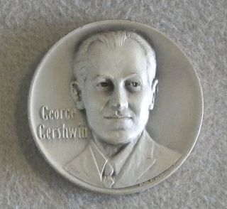 Silver George Gershwin Composer Pianist High Relief Commemorative