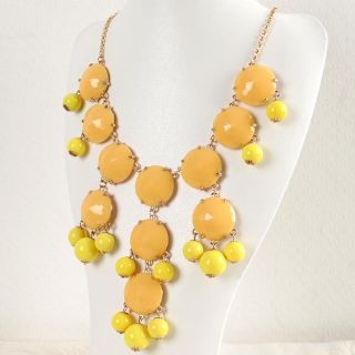 New Women Girl Jewelry Bubble Bib Statement Fashion Gold GP Necklace