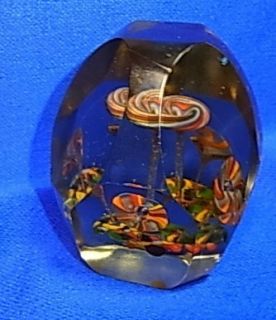 Vintage Italy Murano Art Glass Aquarium Paperweight C