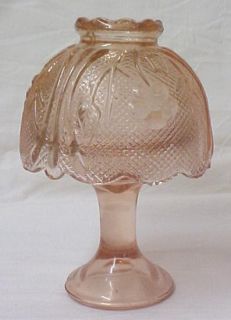 Pink Depression Glass Candle Holder Fairy Lamp New