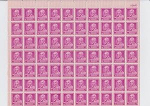 Vintage Dr George Washington Carver 3 Cent USA Stamps Postages Sheet