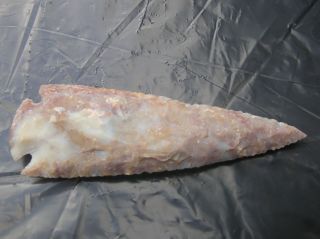 Ohio Flint Ridge Handnapped Repro Artifact Dovetail Clovis Point