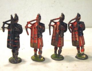 Early Britains Pipers of The Scots Guards Set 69 Oval Bases C 1900
