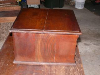 Antique Goffs Best Braid Oak Spool Cabinet