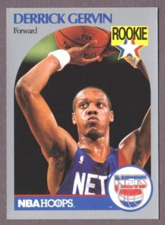 Derrick Gervin 90 NBA Hoops Rookie 196 Nets EX