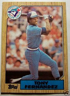 1987 MLB Topps Tony Fernandez Glenn Davis Error Card