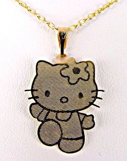 Girl Teens Gold 18K GF Hello Kitty Pendant Necklace Charm Chain Sale