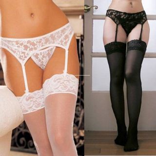 Lace Sexy Garter Belt Suspender Matching G String Thong Set Hold for