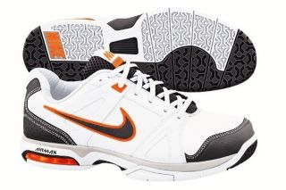 New Nike Tennis Mens Air Max Global Court   White/Blac/Orange Tennis