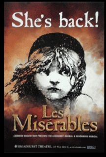 Broadway Poster Les Miserables Gary Beach Norm Lewis Daphne Rubin Vega