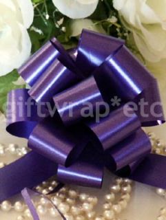 10 Purple 5 Pull Bows Gift Basket Ribbon Wedding Christmas Party