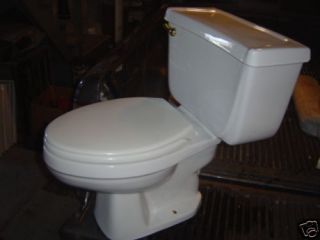 Gerber Toilet Commode Round Bowl 3 5 Gallon Big Flush Excellent White