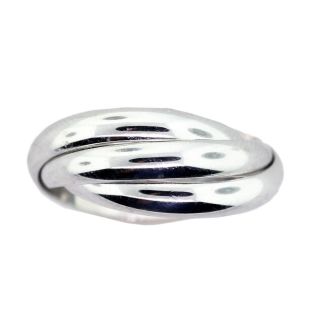 Cartier Trinity Ring in 18K White Gold Size 56